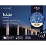 Cencúľové lampy 119 LED na fasádu teplá biela 5m