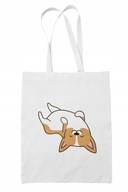 Ekologická Cotton Shopper Taška pre psov CORGIModna White