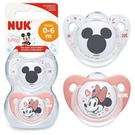 NUK ANATOMICKÝ SILIKÓN MICKEY MOUSE ukľudňujúci cumlík 0-6m 2 ks