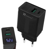 RÝCHLA NABÍJAČKA USB + TYP C USBC QC 3A 20W