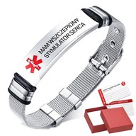 Náramok s gravírovaním HEART PATIMULATOR Medical Mesh Band