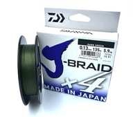 DAIWA J-BRAID X4 BRIDGE 0,13MM 135M TMAVO ZELENÁ