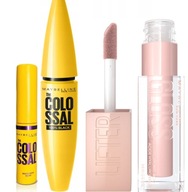 Sada Maybelline: maskara Colossal, lesk na pery Lifter Gloss + ZADARMO