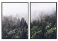 OBRAZOVÉ PLAGÁTY V RÁME 33x43cm Diptych Forest P752