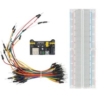 499 MB102 + Breadboard 830 polí + drôty 65 ks