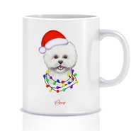 Hrnček vtipný darček Bichon Frise Christmas