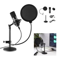 Mikrofónna sada pre počítačový USB statív pop filter