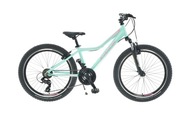 BICYKEL 24 KANDS DRAGON MTB ALU SHIMANO MINT-RUŽOVÝ