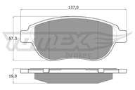 TOMEX TX 13-42 Sada brzdových platničiek, brzdy