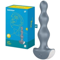 Análny kolík - Lolli-Plug 2 - s vibráciou, sivý silikón - Satisfyer