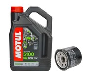 Motorový olej MOTUL 5100 10W40 4L + olejový filter HF 138