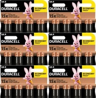 Základné alkalické batérie Duracell AA / LR6 8 ks x 6