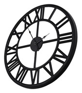 Kovové hodiny čierne podkrovné moderné retro moderné