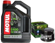 HF147 OLEJOVÁ SADA MOTUL 5100 10W40 4L YAMAHA KYMCO