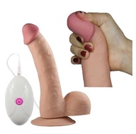 Dildo S PRÍSAVKOU A DIAĽKOVÝM Vibrátorom penisu 20 CM