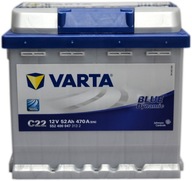 VARTA C22 BLUE DYNAMIC 12V 52Ah 470A P+ 552400047