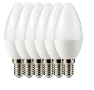 Sada 6x E14 8W LED žiarovka, 655lm teplá sviečka