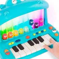 Hippo Pop Play Keyboard piano so skákajúcimi vtákmi, hudbou a svetlom