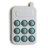 Mushie Phone Press Toy Cambridge Blue