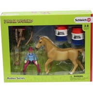 SCHLEICH 41417 COWGIRL BARREL RACE