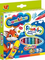 BAMBINO glitrové fixky 12 farieb 5132