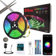 LED PÁS 20M LED RGB 5050 APLIKÁCIA RGBW pásik 230v 12v VÝKONNÝ PRE DIAĽKOVÉ OVLÁDANIE