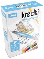 Pentel sada 12k akvarelových ceruziek + vodný štetec