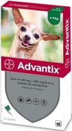 Bayer Advantix na kliešte blchy 4x0,4 psov do 4kg