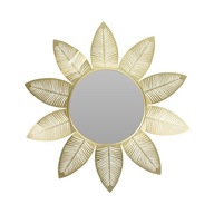 Glamour zlaté kvetinové nástenné zrkadlo