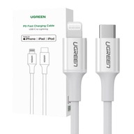 UGREEN STRONG LIGHTNING KÁBEL PRE USB-C PD 20W 3A IPHONE MFI 0,25M