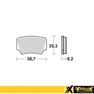 PROX BRZDOVÉ DESTIČKY KH463 KTM 450/505/525 SX/XC ATV '08-12 ZADNÉ