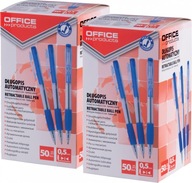 Modré výsuvné guľôčkové pero 0,7 mm Office Products x 100 KS