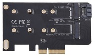 2x Adaptér M.2 PCIe M2 SSD kľúč NVME M kľúč B SATA