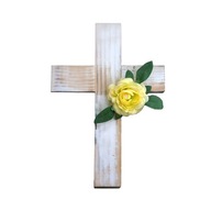 Drevený náhrobný kríž, pomníková výzdoba, 40 cm