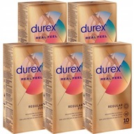 DUREX REAL FEEL Bez latexu 50 ks Vlhčený FEEL SET bez obsahu latexu