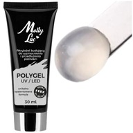 Polygélový akrylový gél MollyLac stavebný gél na predlžovanie nechtov CLEAR 30ml