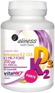 ALINESS Vitamín K2 FORTE MK-7 s Natto + D3 60K
