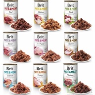 BRIT PATE&MEAT mix 5 príchutí 30 ks. 400g plechovka