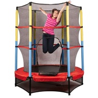 ZÁHRADNÁ TRAMPOLÍNA PRE DETI SIEŤ 140CM 55INCH ČERVENÁ MODRÁ