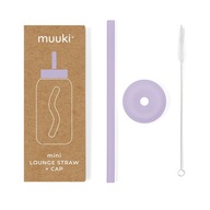 MUUKI slamka na fľašu 500 ml Mini Lounge Slamka CAP PASTEL LILAC