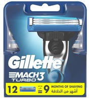 Náhradné vložky čepele Gillette Mach3 Turbo (12 ks)