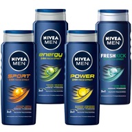 NIVEA MEN Pánsky sprchový gél sada gélov 4 ks