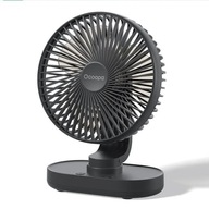 Stolný ventilátor Ocoopa D77 čierny USB nabíjateľný