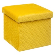 Moderný Pouffe VELVET Yellow 31x31 cm Sedák