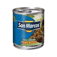 Mexické Serranos Chilli paprička v slanom náleve 800g San Marcos