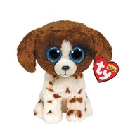 BEANIE BOOS MUDDLES - HNEDÝ A BIELY PES 15CM