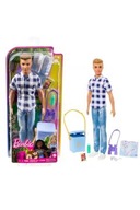 Bábika Barbie Camping Ken + doplnky HHR66