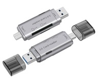 Čítačka pamäťových kariet SD MicroSD TF Pendrive USB 3.0 USB-C OTG adaptér 5Gb/s