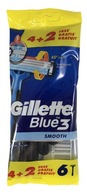 Holiace strojčeky Gillette Blue 3 Smooth 6 ks