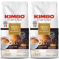 Zrnková káva Kimbo Aroma Gold 2x1kg